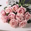 Fiori decorativi 5/10 pezzi bouquet artificiale fiore di rosa finto in seta rossa per la decorazione della tavola di casa di nozze regalo di San Valentino di Natale