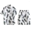 Männer Trainingsanzüge Männer der 2022 Sommer Fashion Floral Print Shirts Männer Shorts Set Kurzarm Casual Kleidung Sets Pantalones Hombre Z0312