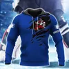 Heren Hoodies 2022 EST 3D Print Hockey Gift grappig Harajuku Streetwear Casual unieke unisex hoodies/sweatshirt/ritssluiting tops