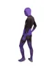 Blackpurple Halloween Mesh Strümpfe CatSuit Kostüm Lycar Spandex Ganzkörper Zentai Anzug Bühne Kostüme Club Party Jumpsuit Jumpsuit