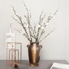 Dekoratif çiçekler ürün 54cm tek pembe kış erik şubesi yapay çiçek ev dekorasyon vazo düzenlemesi el