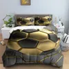 Bedding sets Football Bedding Set 3D Soccer Child Duvet Cover Single Double Sports Boy Home Textile Comforter Nordic Covers for Bed King Full 220924