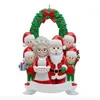 Christmas Ornements Décorations Quarantine Survivor Resin Ornement Creative Toys Gift Tree Decor Maskman Snowman Family Sensized Family F0927