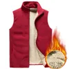 Men s Vests Plus size cashmere Sleeveless Vest Jackets Fashion wool vest Male Cotton Padded Coats Warm Waistcoats Clothing 8XL 220926