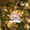 Julekorationer Santa Claus ￤lgh￤ngen Diy Harts Christmas Tree Pendant Home Party Gifts For Family Friends A12