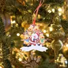 En gros Décorations De Noël Père Noël Elk Pendentifs DIY Résine Arbre De Noël Pendentif Accueil Cadeaux De Fête Pour Les Amis De La Famille A12