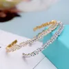 Love Bangle Designer Nail Chains Cristal Cubic Tennis Zirconia Bangle Pulseira Platinum Banhado Mulheres Seja Engajado Braclets Halloween2673127