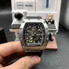 SuperClone RM030Multi-Function Luxury Mens Mechanics WatchesWlistwatch Wine Barrel Watch自動機械細かい鋼鉄ケースブラックテープ8Aen