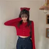 Damesbreien Koreaanse mode vesttrui met BM klein jasje voor lente en herfst dunne ijs zijden gebreide dames kort