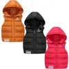 Gilet Enfants Vers Le Bas Gilet Filles À Capuche Veste D'hiver Gilets Garçon Bébé Automne Survêtement Manteaux 3-8 Ans Enfants Vêtements Chauds 220927