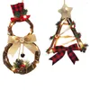 Рождественские украшения снеговик венок из Lei Garland светодиодные огни для крытого или наружного 40 20 см. Расти