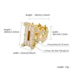 Nowy moda biżuteria Hip Hop Luksusowy Baguette Cyrkon Pierścień mrożony mikro prepor
