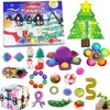 Christmas Toy Supplies Silicone Advent Calendar Stress Relief Fidget Countdown 34 Day Blind Box Gift 220924