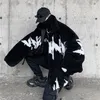 Hommes Vers Le Bas Parkas Hybskr Hiver Laine D'agneau Veste Harajuku Mode Casual Surdimensionné Motif Mâle Épaissir Chaud Parkas Hip Hop Lâche Manteau 220927