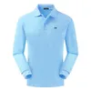 Mens Polos High Quality Spring Autumn 100% Cotton Embroidery Casual Polo Shirts Long Sleeve Shirt Arrival Tops Tee 220926