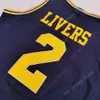 MITCH 2020 NEW NCAA MICHIGAN WOLVERINES JERSEYS 2 ISAIAH LIVERS COLLEGE COLLEGE JERSEY JAVY SIZE YOUTH ARDER