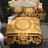 Luksusowe projektanci zestawy pościeli Wzór drukowanej kołdry kołdry typu queen size arkusz łóżek poduszek projektant set4945880