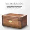 Decoratieve beeldjes 925 Gifts Natural Solid Wood Music Box gravure Sankyo Movement Women Sieraden opslag Gift Hall Home Decorations