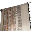 Gardin vardagsrum ren bohemsk bomullslinne dekorativa fönster gardiner för heminredning