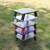 Camp Furniture Aluminum Alloy Mini Folding Table With Carry Bag Coffee Computer Desk For Outdoor BBQ Camping Tent Picnic