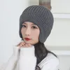 Beanie/Skull Caps Beanieskull Ear Protection婦人男性温かいビーニーキャップ帽子冬の女性男性ソフトニットイヤフラップ220927