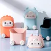 Poubelles Ins Bureau Petite Poubelle Chambre Maison Mignon Peut Avec Couvercle Fournitures De Bureau Poubelles Divers Peut 220927