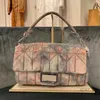 Borse da sera 2022 Tie Dye Baguette Borsa Tote Pochette Borsa Ricamo Decorazione paillettes Materiale donna Borse a tracolla Borsa a tracolla Portamonete Portafoglio con patta