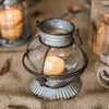 Portacandele in metallo vintage a prova di vento appeso lampada da sposa candeliere in vetro lanterna portavelas decorazioni per la casa giardino AD50CH