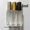 Empty Perfume Bottle 3 5 10 20ml Spray Bottling Lady Travel Cosmetic Separate Glass Containers Portable Plated Silver Gold Black 3ml