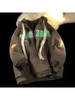 Kadın Hoodies Sweatshirts Vintage Mektubu Baskı Zip Up Hoodie Kadın Nakış Ceket Sweatshirt Büyük Boyutlu Günlük Gençler Hip Hop Y22K KORE 220924