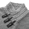 Męskie swetry zimowe turtlerek Sweter Modna moda duży rozmiar pullover jesienne ciepłe koszule retro ubrania na drutach 220927