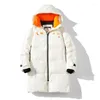 Hommes vers le bas 2022 veste d'hiver mode hommes de haute qualité ample épais et chaud femme vêtements Long manteau Couple Parka