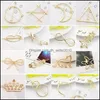 Hårklipp Barrettes Promotion Trendy Vintage Circle Lip Moon Triangle Hair Pin Clip Hairpin Pretty Womens Girls Metal Jewelry Acces Dhzej