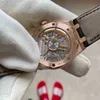 APF ZF NF BF N C Luxury Mens Mechanical Watch Abby Roya1 0ak 41mm Rose Gold 15500or Belt / Swiss ES Brand wristwatch 3iu4