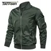 Kurtki męskie Tacvasen Kurtki Mężczyźni Autumn Casual Baseball Jacket Coats Wojska Armia Pilot Bomber Pilot Kurtki podmorskie moda Slim Fit Coats M-4xl 220927