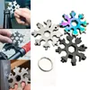 18 في 1 CAMP KEY RING TOOL ATTERES ANTERES MULTIFUNCED HIKE -KEYRING MUNTRPURPOSER Survive Outdoor Snowflake Multi Spanne GCB15821