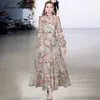 الفساتين غير الرسمية مواينا مصمم أزياء فستان ربيع فستان المرأة الفانوس
