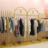 IJzeren Kleding Hanger Rack Commerci￫le meubels Dubbele rij Zhongdao Doekjes Rekken Kleding Store Haak Display Plan Gemonteerde doek Hangers