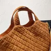 Tote Shopping Bag Large Capacity Handbag Purse Shoulder Bags Fashion Corduroy Diamond Lattice Quilted Crossbody Purse Letters Internal