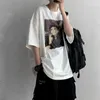 T-shirt da uomo 2022 Moda Anime Stampa abiti Coppia coreana T-shirt Kpop Uomo Abbigliamento Ulzzang Camicia oversize stampata maniche corte Uomo