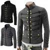 Vestes pour hommes Hommes Vintage Steampunk Gothique Vêtements Couleur Solide Bouton Brodé Veste Victorienne Punk Manteau Tuxedo Costume M T220926