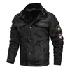 Chaud tactique vestes hommes Bomber militaire veste hiver mâle décontracté épais polaire laine doublure pilote manteau solide bouton multi-poches