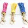 Keychains Pu Leather Tassel Keychains Metal Key Holder With Lobster Swivel Jewelry Charm For Handbag Phone Car Drop Delivery 2021 Fas Dhuxh