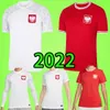 Polands 2022 Lewandowski Camisas de futebol Homens Crianças Kit Polonia 2023 Zielinski Milik Zalewski Szymanski Polonês Camisa de futebol Polen