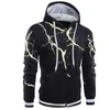 Herrjackor hoodie mens ziper hooded hoody blixt tryckt ytterkläder manliga casual män hip hop tröjor sportkläder vindbrytare pullover t220926