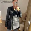 Women's Leather Faux Autumn Blazer Jacket Women Spring PU Single Button Coat Fit Waist Motorcycle Fashion Jackets Street Outwear 220928