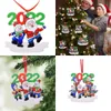 2022 Juldekorationshartshänge DIY Handskrivet namn Santa Claus Snowman Christmas Tree Ornament 6 Styles DHL