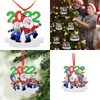 2022 Kerstdecoratie Hars hanger Diy Handgeschreven naam Santa Claus Snowman Christmas Tree Ornamenten 6 Styles DHL