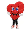 Halloween Red Heart Mascot Costumes Cartoon Character Outfit Suit Xmas Outdoor Party Outfit Adult Size Promotional Advertising Clothings