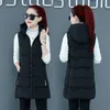 Kvinnors västar Autumn Winter Hooded Vest Down Jacka Female Parkas Slim Sleeveless Coat Thicken Long Casual dragkedja Outwear Waistcoats 220928